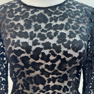 Zara Black Lace Crop Top M